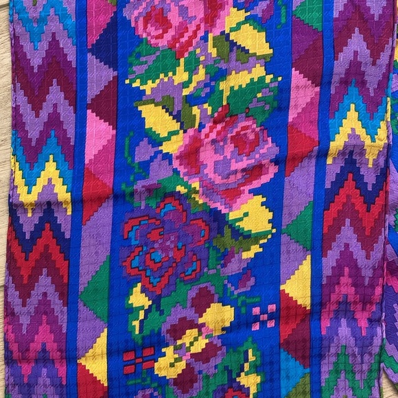 Vintage Liz Claiborne Multicolor Silk Scarf - Picture 2 of 7